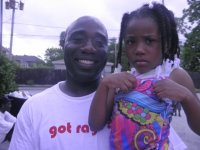 RAGE member Alieon with daughter during the RAGE Father's Day Celebration